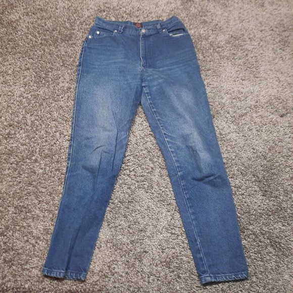 Vintage Oo La La Sasson Jeans Women 13 / 14 Blue Tapered Leg 80s Denim Pants - Picture 4 of 11